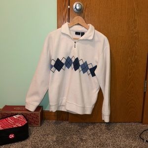 Vintage White Izod Quarter Zip